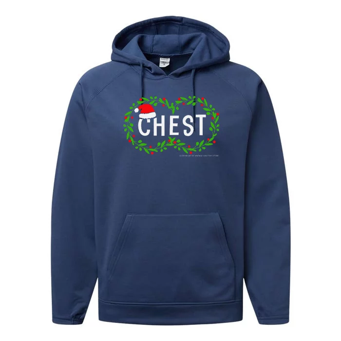 Chest Nuts Christmas Funny Matching Couple Chestnuts Funny Performance Fleece Hoodie