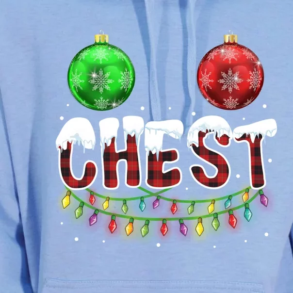 Chest Nuts Christmas Funny Gift Matching Couple Chestnuts Gift Unisex Surf Hoodie