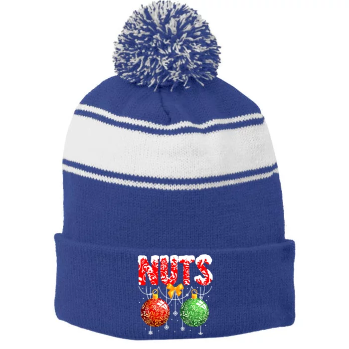 Chest Nuts Christmas Gift Matching Couple Chestnuts Meaningful Gift Stripe Pom Pom Beanie