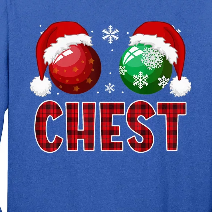 Chest Nuts Christmas Funny Matching Couple Chestnuts Tall Long Sleeve T-Shirt