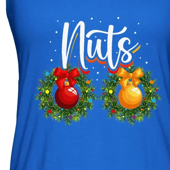 Chest Nuts Christmas Funny Couples Christmas Chestnuts Gift Ladies Essential Flowy Tank