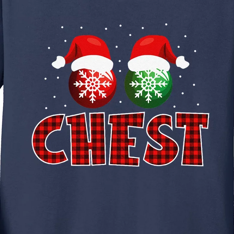 Chest Nuts Christmas Matching Couples Chestnuts Kids Long Sleeve Shirt