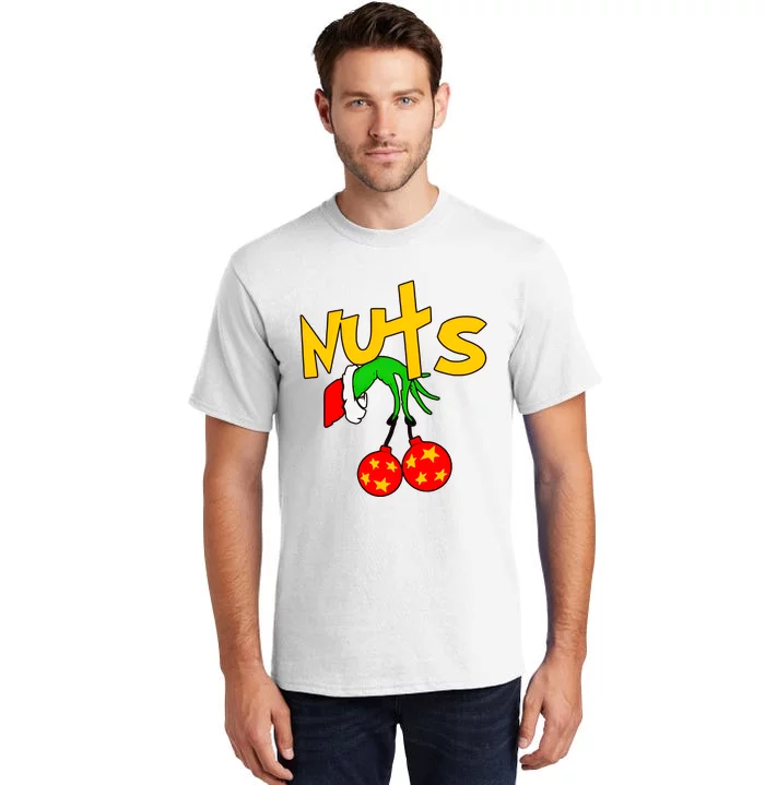 Chest Nuts Couples Matching Christmas Humor Tall T-Shirt