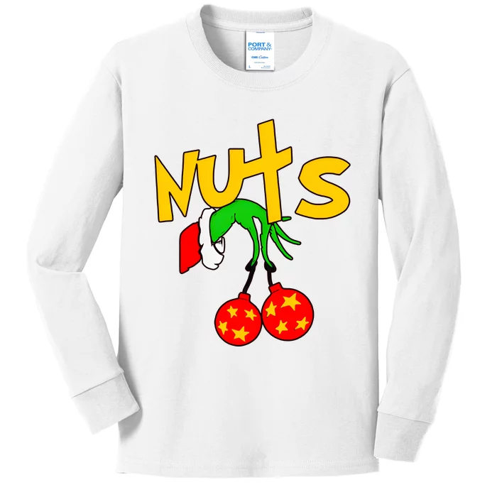 Chest Nuts Couples Matching Christmas Humor Kids Long Sleeve Shirt