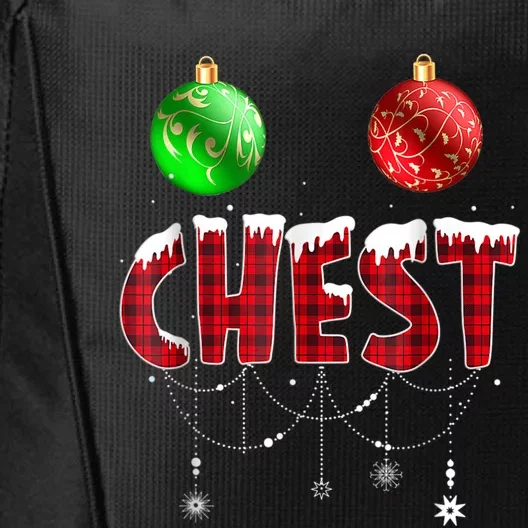 Chest Nuts Christmas Shirt Funny Matching Couple Chestnuts City Backpack