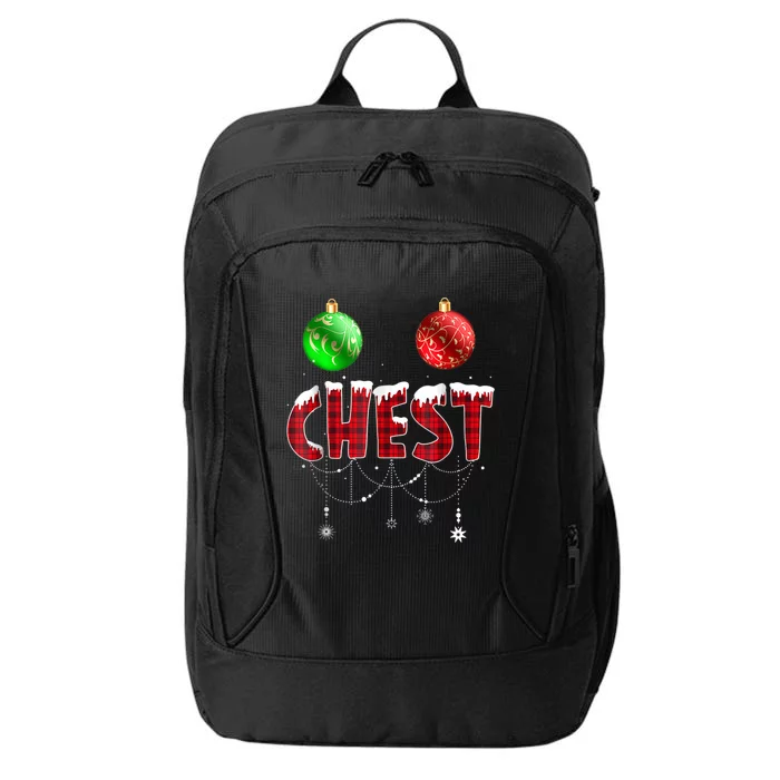 Chest Nuts Christmas Shirt Funny Matching Couple Chestnuts City Backpack