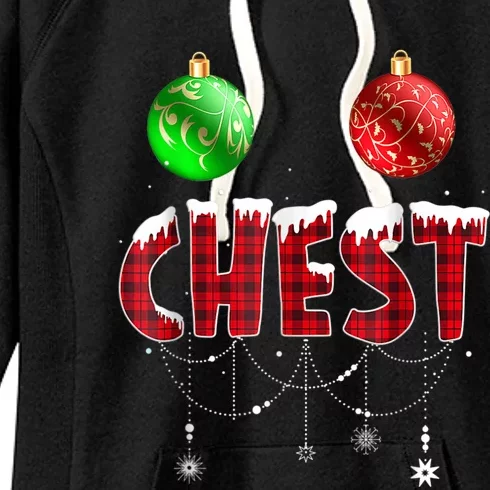 Chest Nuts Christmas Shirt Funny Matching Couple Chestnuts Women's Fleece Hoodie