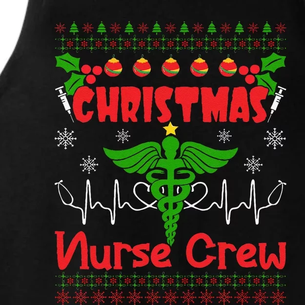 Christmas Nurse Crew Ladies Tri-Blend Wicking Tank