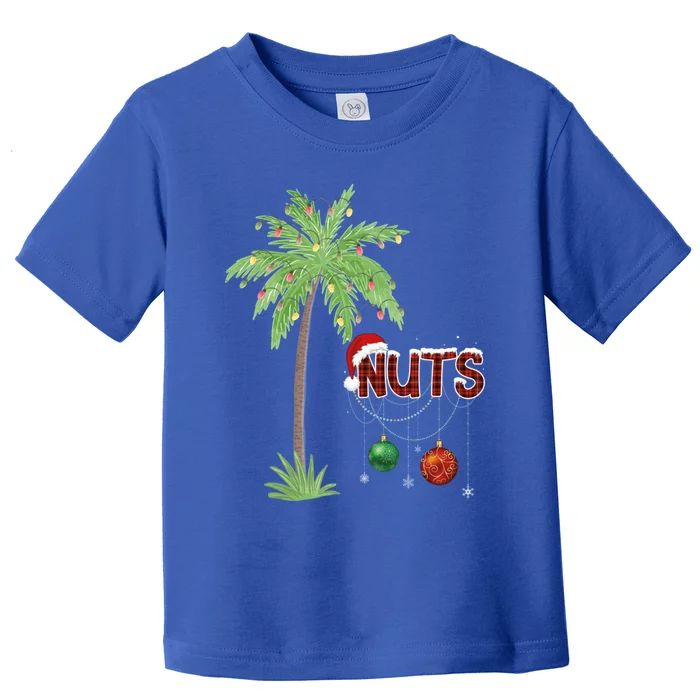 Chest Nuts Christmas Family Christmas Beach Palm Tree Lights Gift Toddler T-Shirt