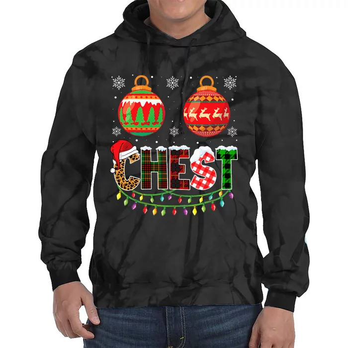 Chest Nuts Couples Christmas Chestnuts Tie Dye Hoodie