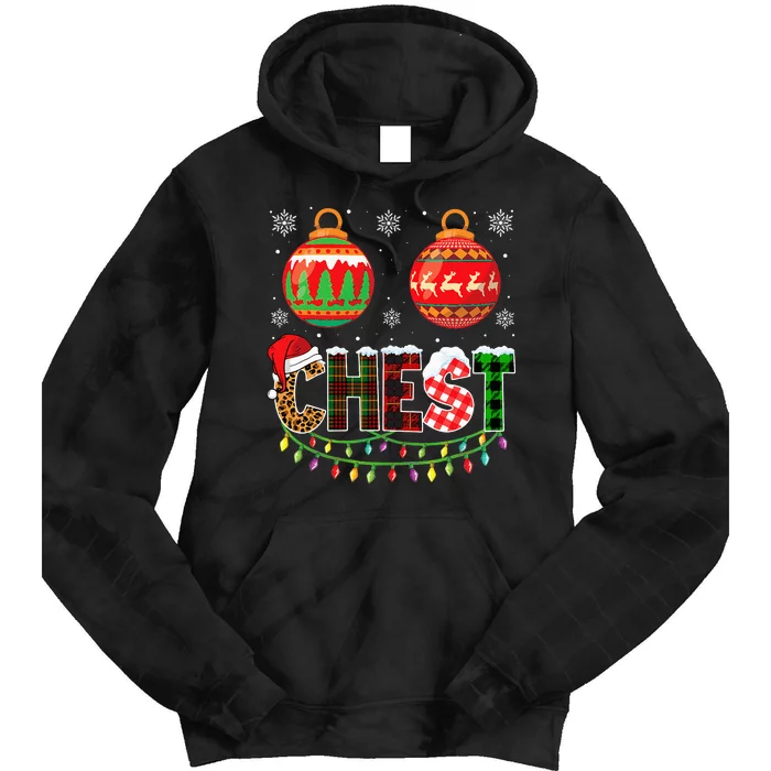 Chest Nuts Couples Christmas Chestnuts Tie Dye Hoodie