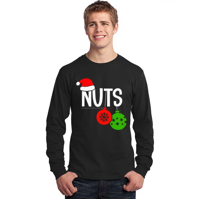 Chest Nuts Christmas Funny Matching Couple Chestnuts Long Sleeve Shirt