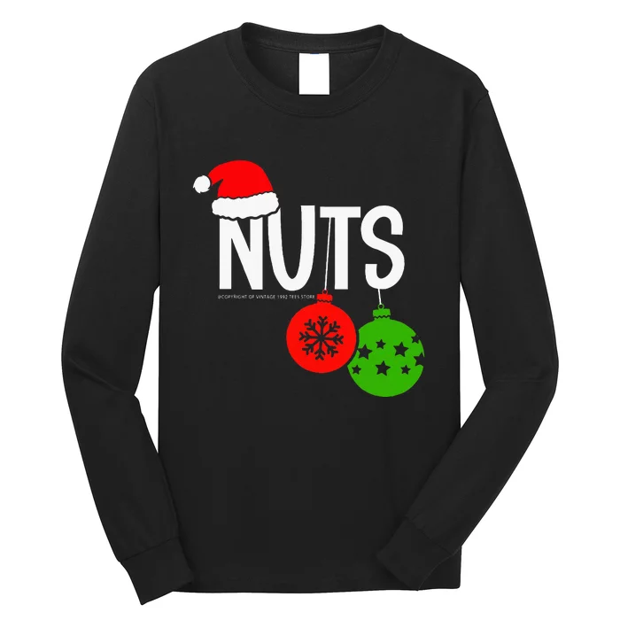 Chest Nuts Christmas Funny Matching Couple Chestnuts Long Sleeve Shirt