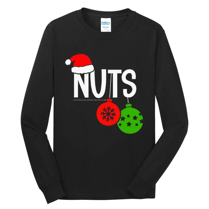 Chest Nuts Christmas Funny Matching Couple Chestnuts Tall Long Sleeve T-Shirt