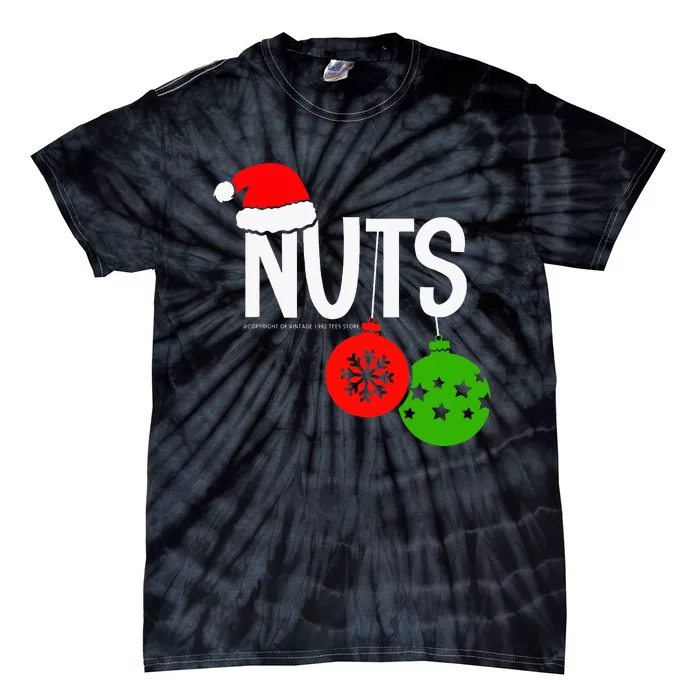 Chest Nuts Christmas Funny Matching Couple Chestnuts Tie-Dye T-Shirt