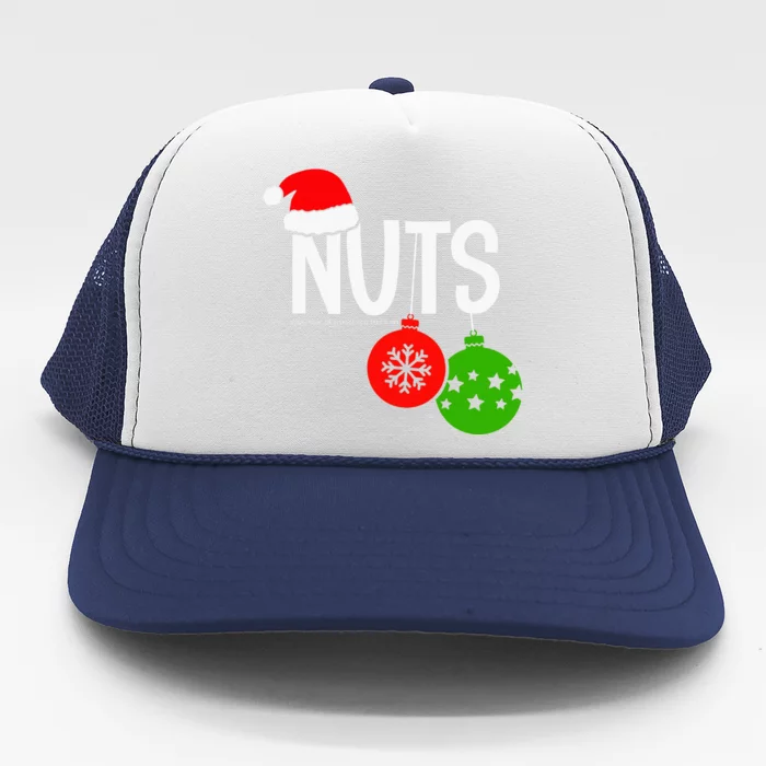 Chest Nuts Christmas Funny Matching Couple Chestnuts Trucker Hat