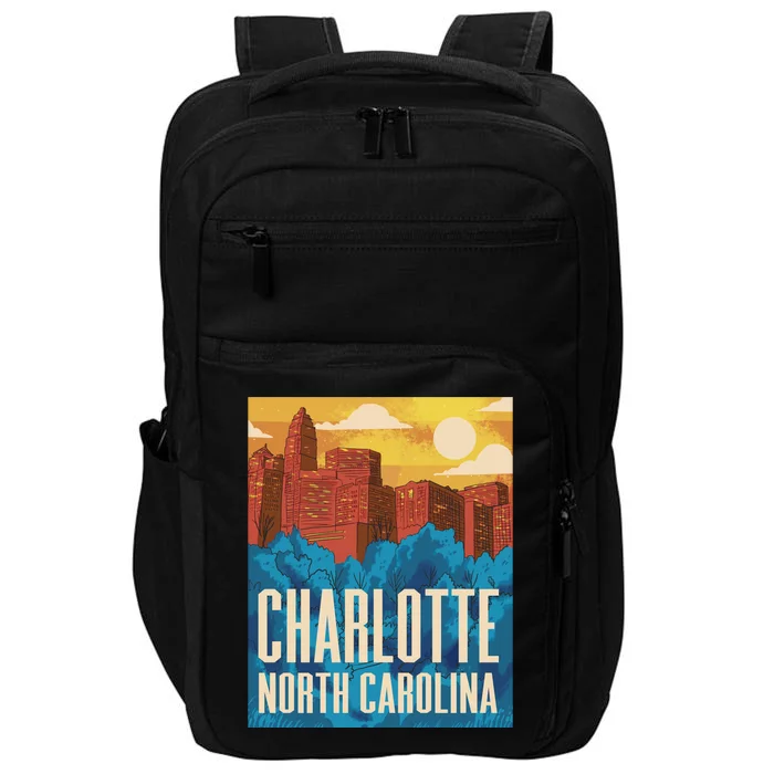 Charlotte North Carolina City Sunset Impact Tech Backpack