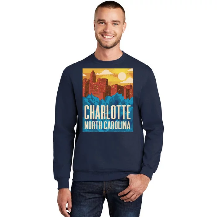 Charlotte North Carolina City Sunset Tall Sweatshirt