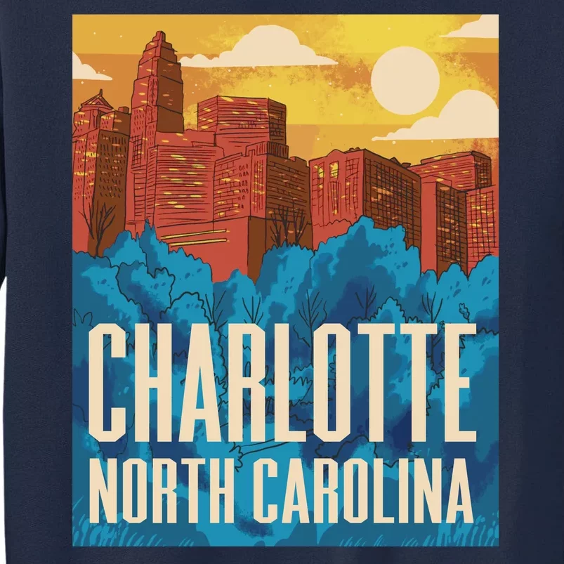 Charlotte North Carolina City Sunset Tall Sweatshirt