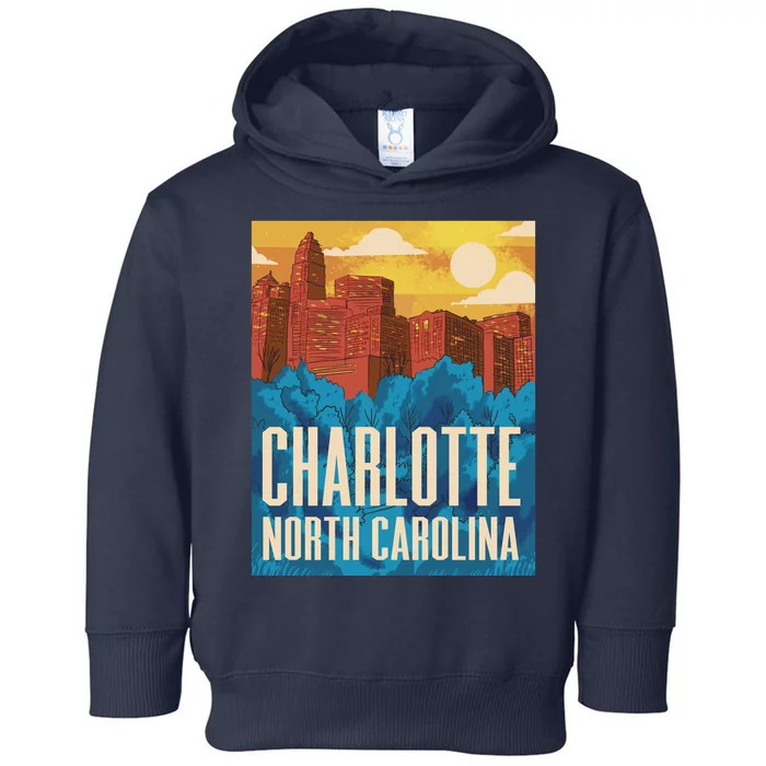 Charlotte North Carolina City Sunset Toddler Hoodie