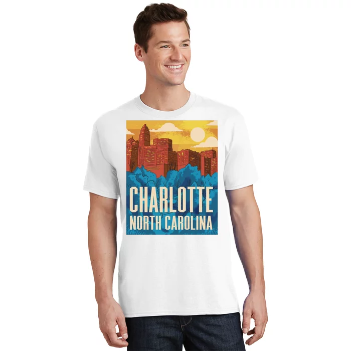 Charlotte North Carolina City Sunset T-Shirt