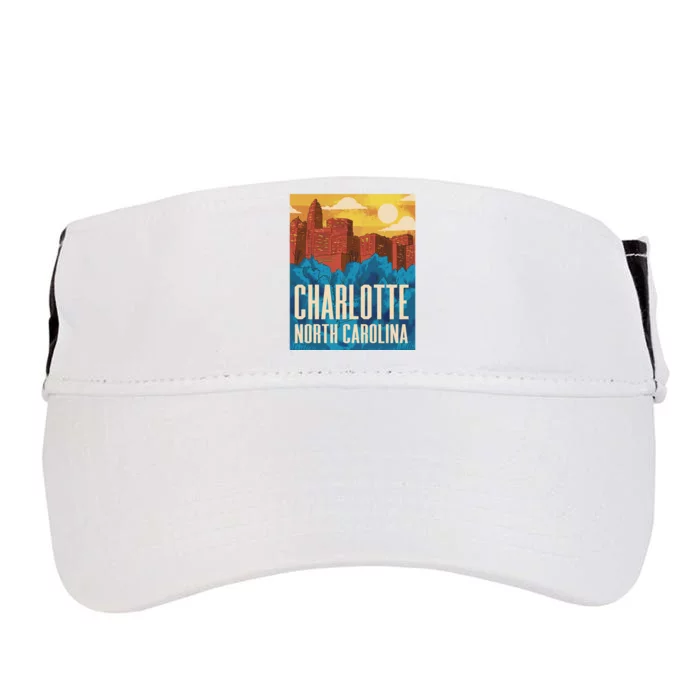 Charlotte North Carolina City Sunset Adult Drive Performance Visor