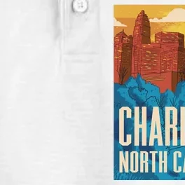 Charlotte North Carolina City Sunset Dry Zone Grid Performance Polo