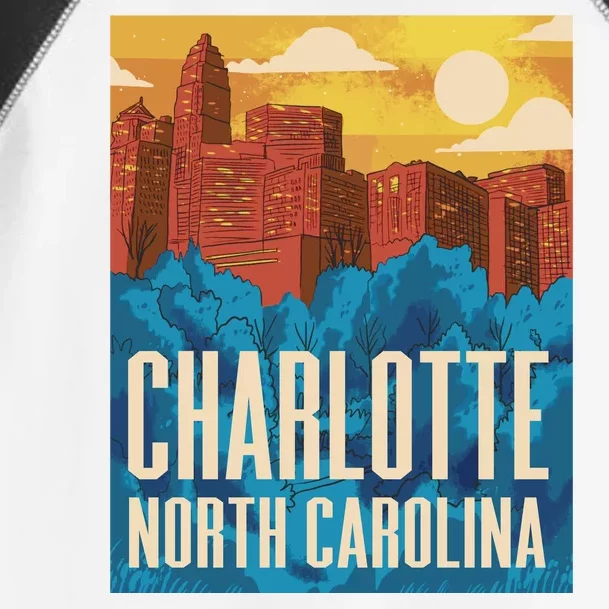 Charlotte North Carolina City Sunset Toddler Fine Jersey T-Shirt