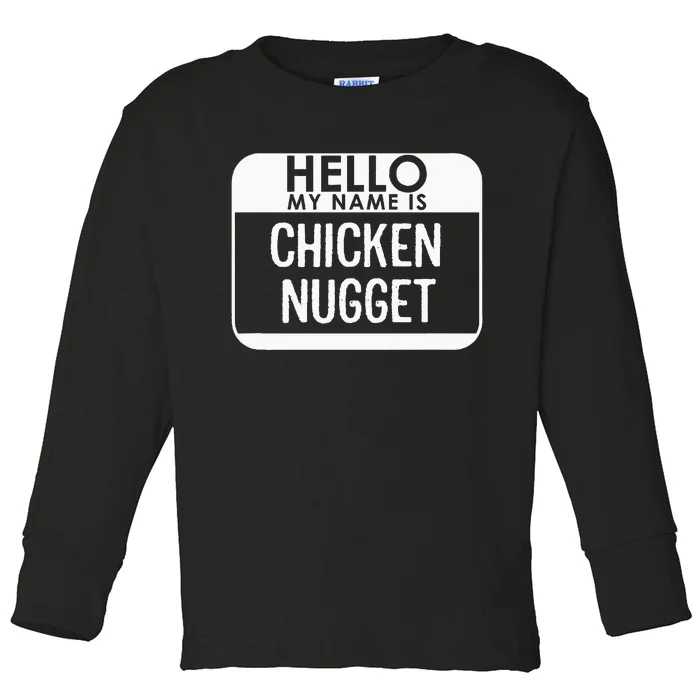 Chicken Nugget Costume Funny Easy Last Minute Halloween Gift Toddler Long Sleeve Shirt