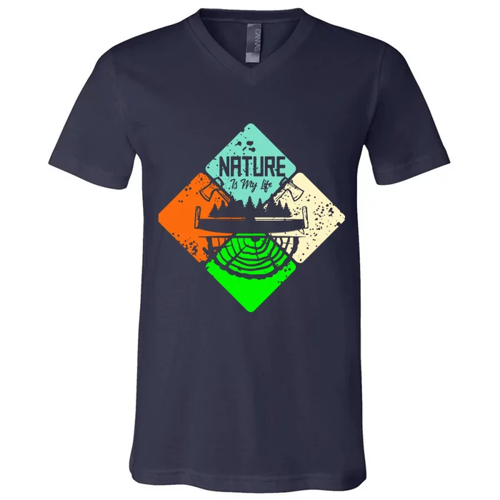 Colorful Nature V-Neck T-Shirt