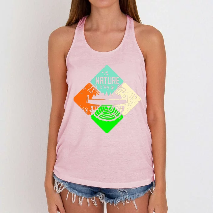 Colorful Nature Women's Knotted Racerback Tank