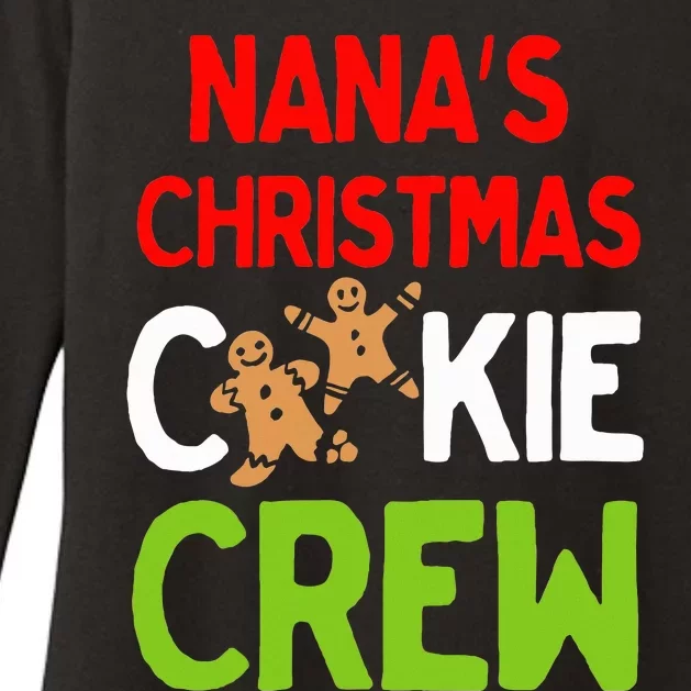 Cute Nana's Christmas Cookie Crew for Grand and Families Womens CVC Long Sleeve Shirt