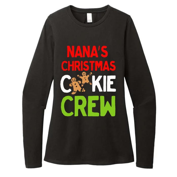 Cute Nana's Christmas Cookie Crew for Grand and Families Womens CVC Long Sleeve Shirt