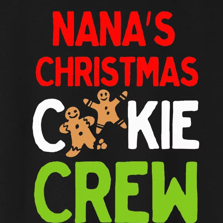 Cute Nana's Christmas Cookie Crew for Grand and Families Women's Crop Top Tee