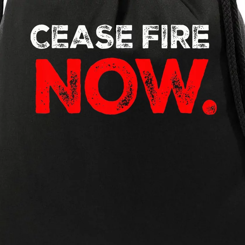 Ceasefire NOW Drawstring Bag