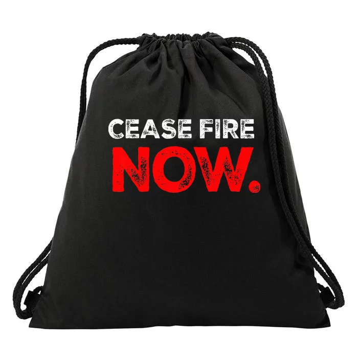 Ceasefire NOW Drawstring Bag