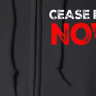 Ceasefire NOW Full Zip Hoodie