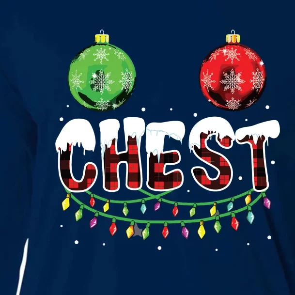 Chest Nuts Christmas Funny Matching Couple Chestnuts Cooling Performance Long Sleeve Crew