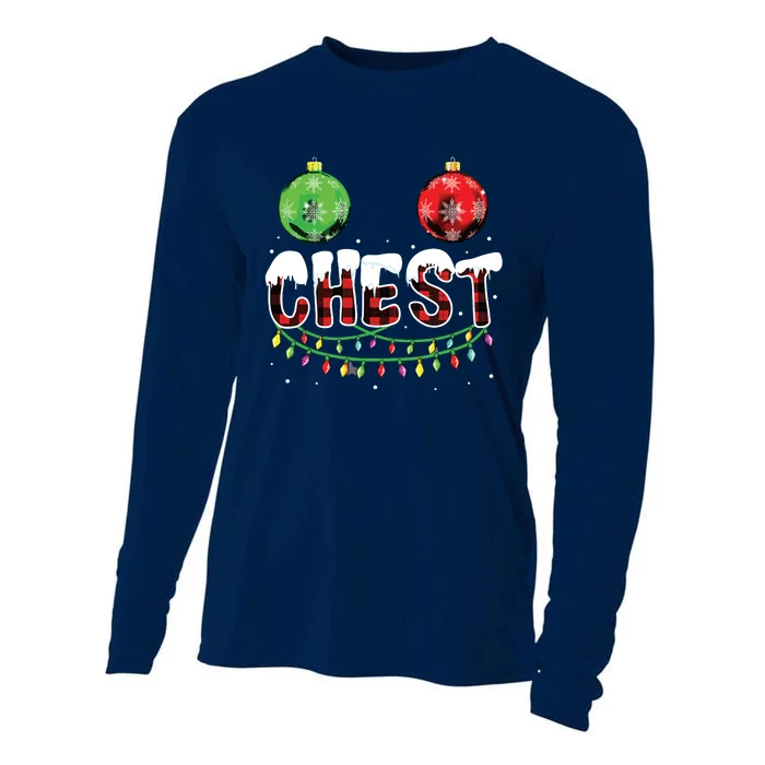 Chest Nuts Christmas Funny Matching Couple Chestnuts Cooling Performance Long Sleeve Crew