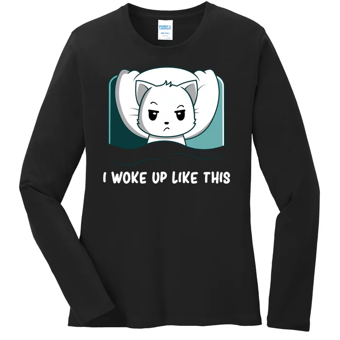 Hilarious Sleepy Lazy Cat Ladies Long Sleeve Shirt