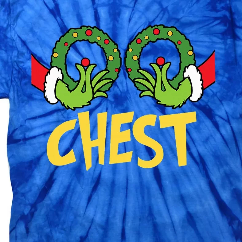 Chest Nuts Christmas Funny Matching Couple Chest Nuts Tie-Dye T-Shirt