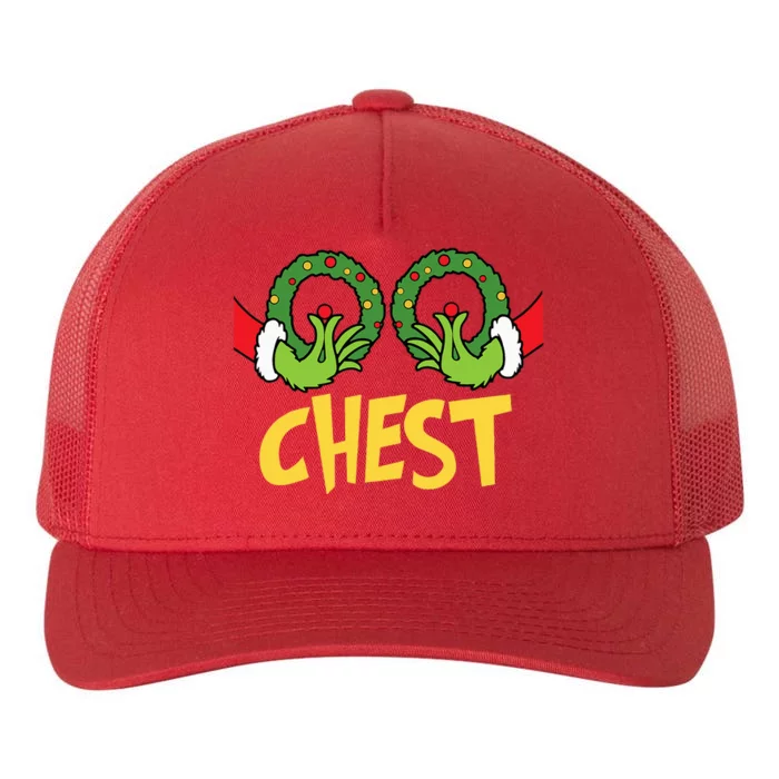 Chest Nuts Christmas Funny Matching Couple Chest Nuts Yupoong Adult 5-Panel Trucker Hat