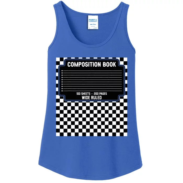 Composition Notebook Costume Fun Matching Halloween Costume Ladies Essential Tank