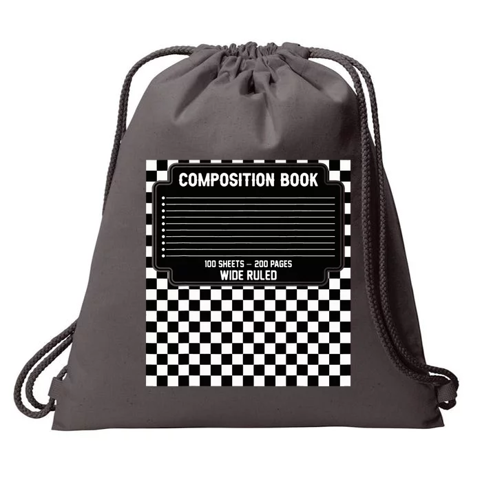 Composition Notebook Costume Fun Matching Halloween Costume Drawstring Bag