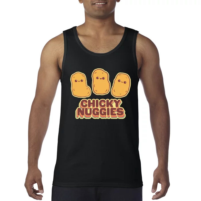 Chicky Nuggies Cute Retro Kawaii Chicken Nuggets Nuggs Meme Tank Top