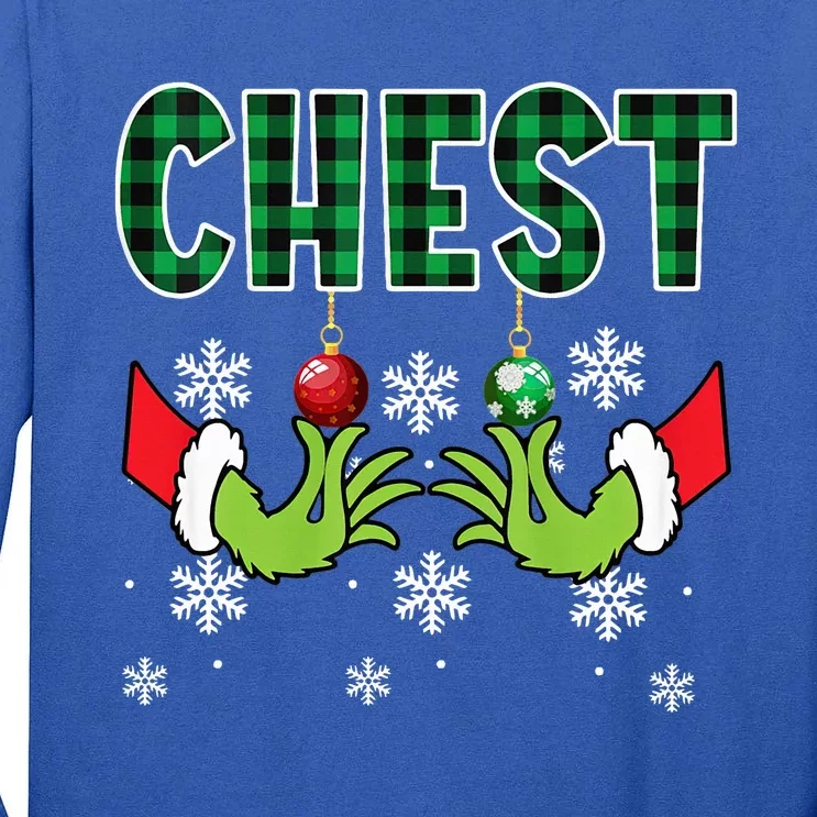 Chest Nuts Christmas Funny Matching Couple Chestnuts Tall Long Sleeve T-Shirt