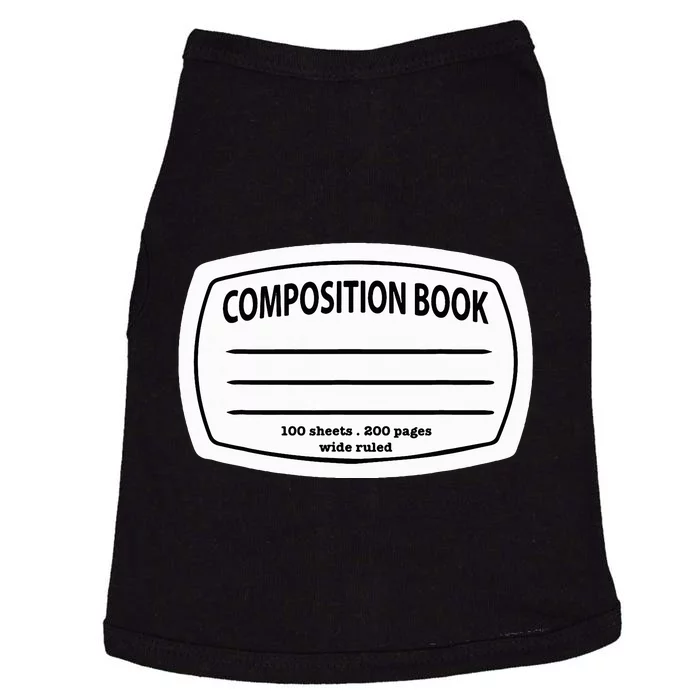 Composition Notebook Costume Matching Group Halloween Doggie Tank