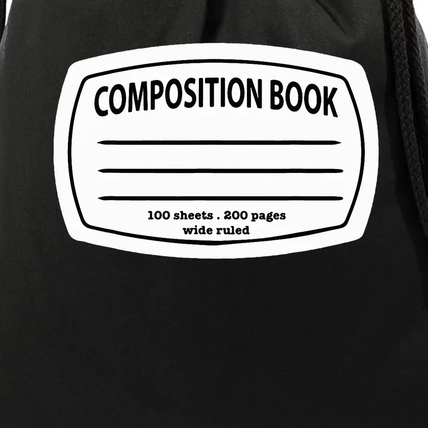 Composition Notebook Costume Matching Group Halloween Drawstring Bag