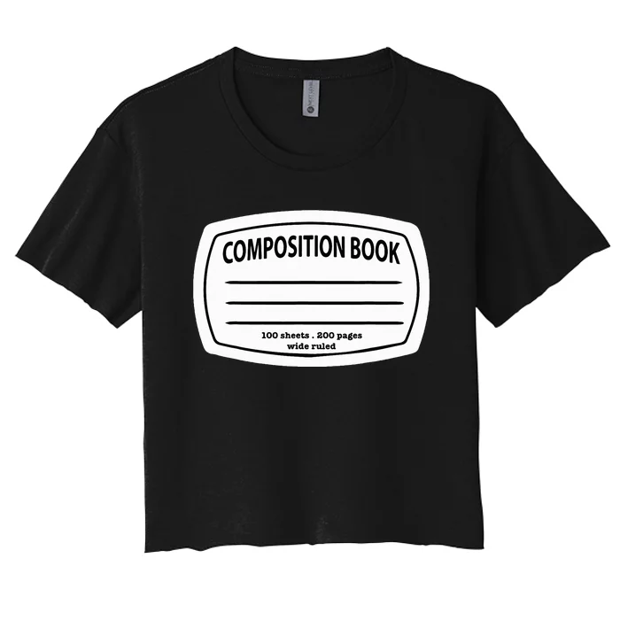 Composition Notebook Costume Matching Group Halloween Women's Crop Top Tee