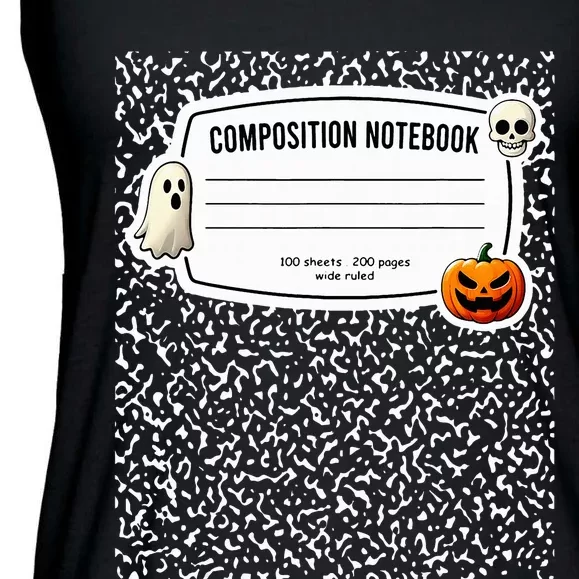 Composition Notebook Costume Adult Halloween For Teachers Ladies Essential Flowy Tank